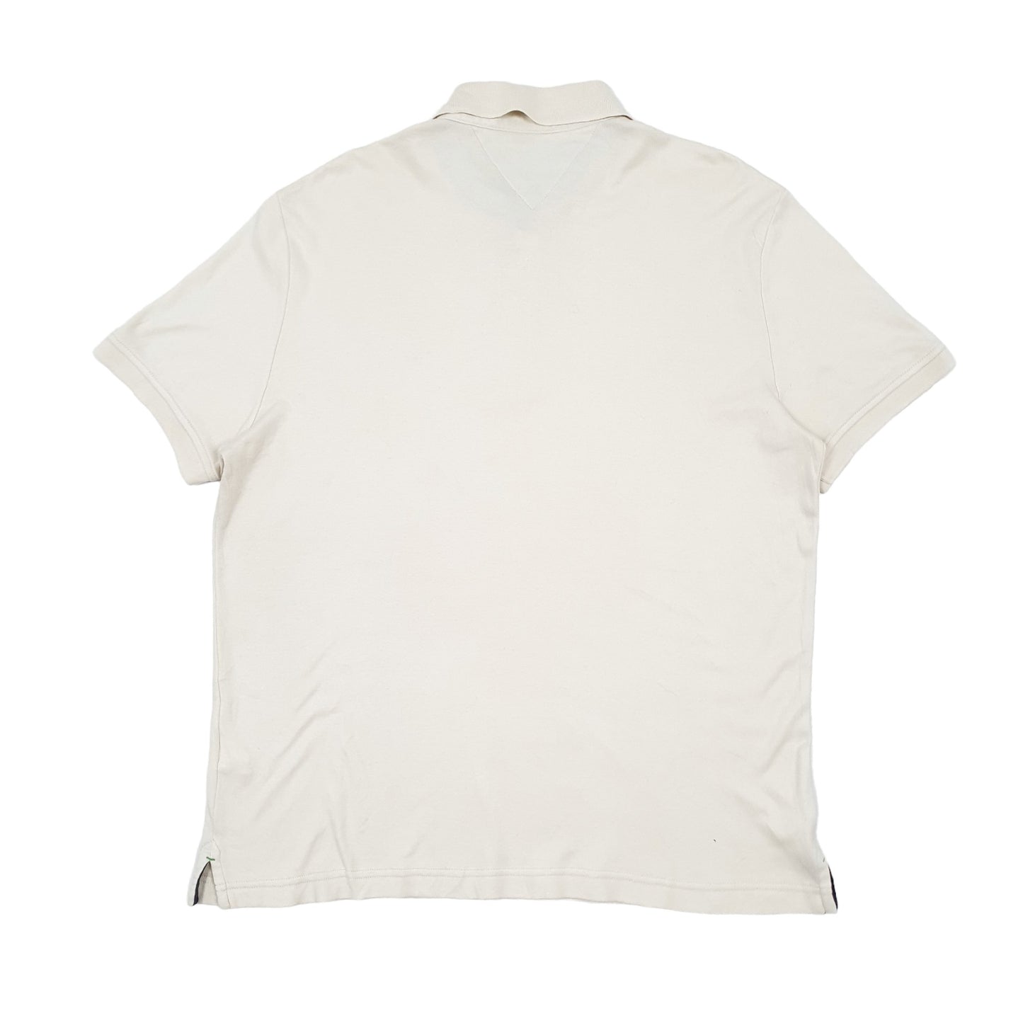 Mens Beige Tommy Hilfiger Custom Fit Stretch Short Sleeve Polo Shirt