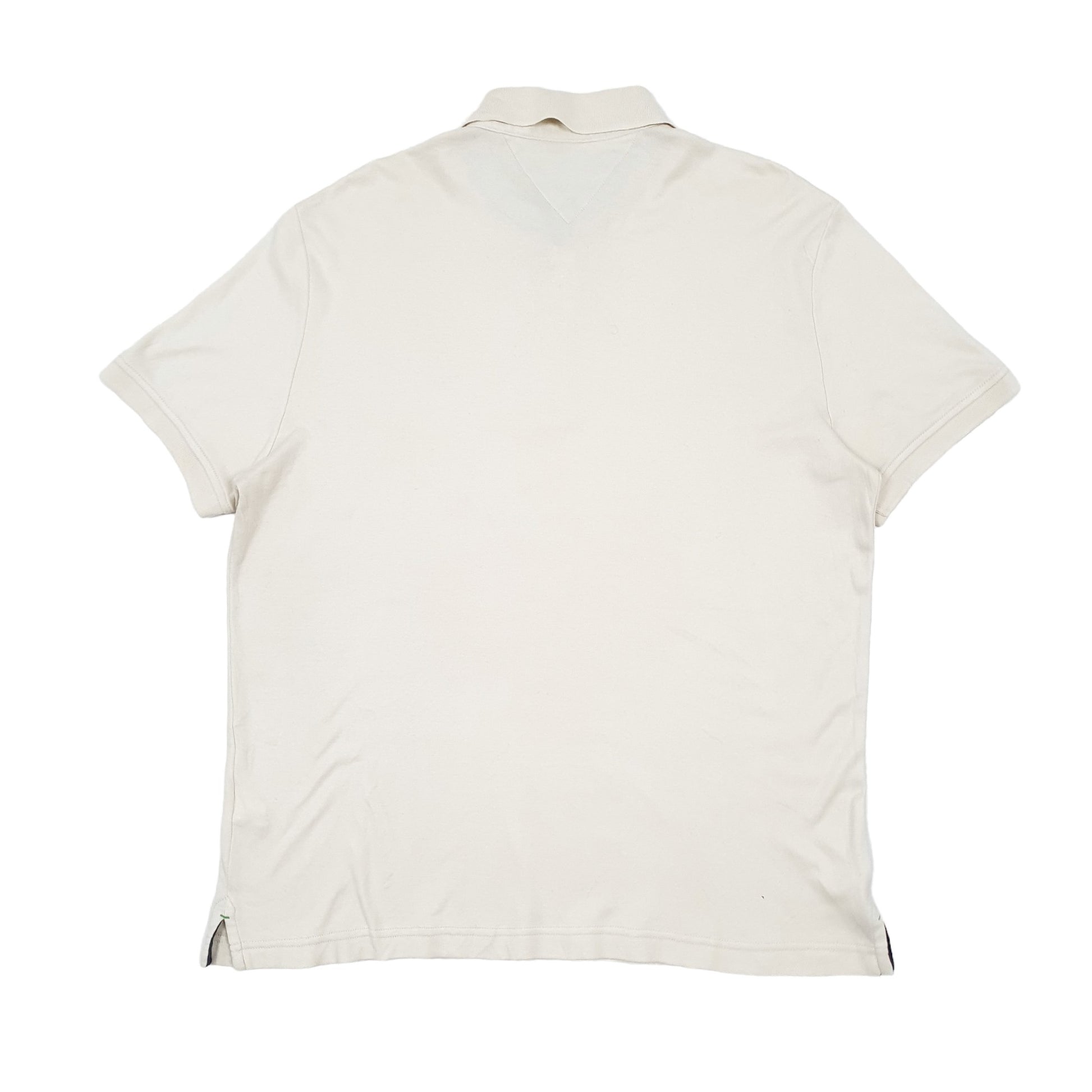 Mens Beige Tommy Hilfiger Custom Fit Stretch Short Sleeve Polo Shirt