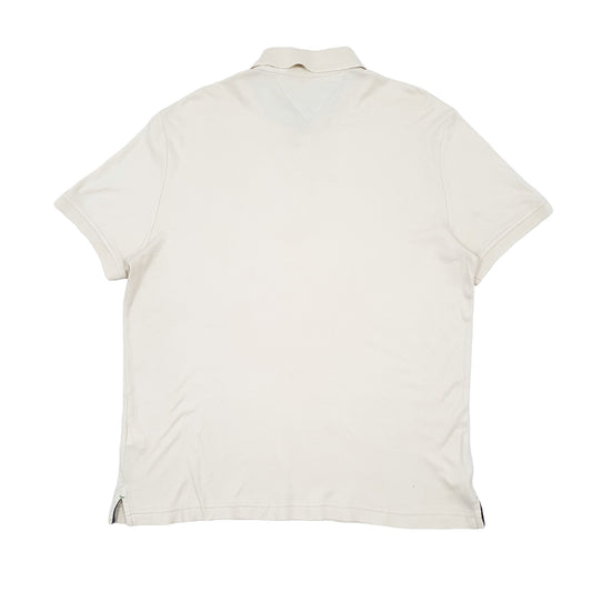Mens Beige Tommy Hilfiger Custom Fit Stretch Short Sleeve Polo Shirt