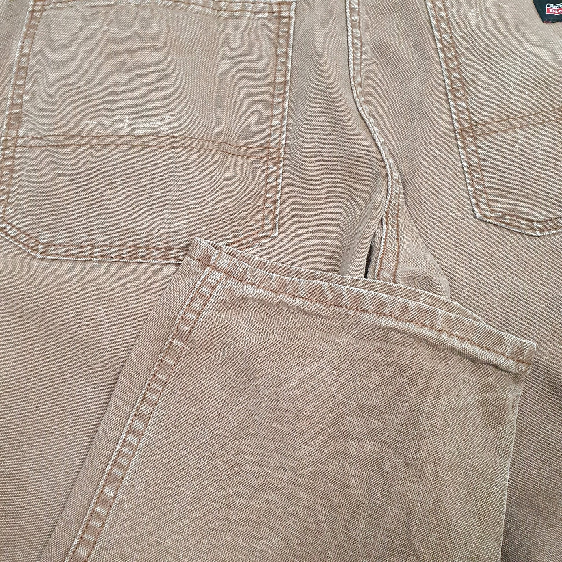 Mens Dickies Brown Carpenter Trousers W32 L32 Brown
