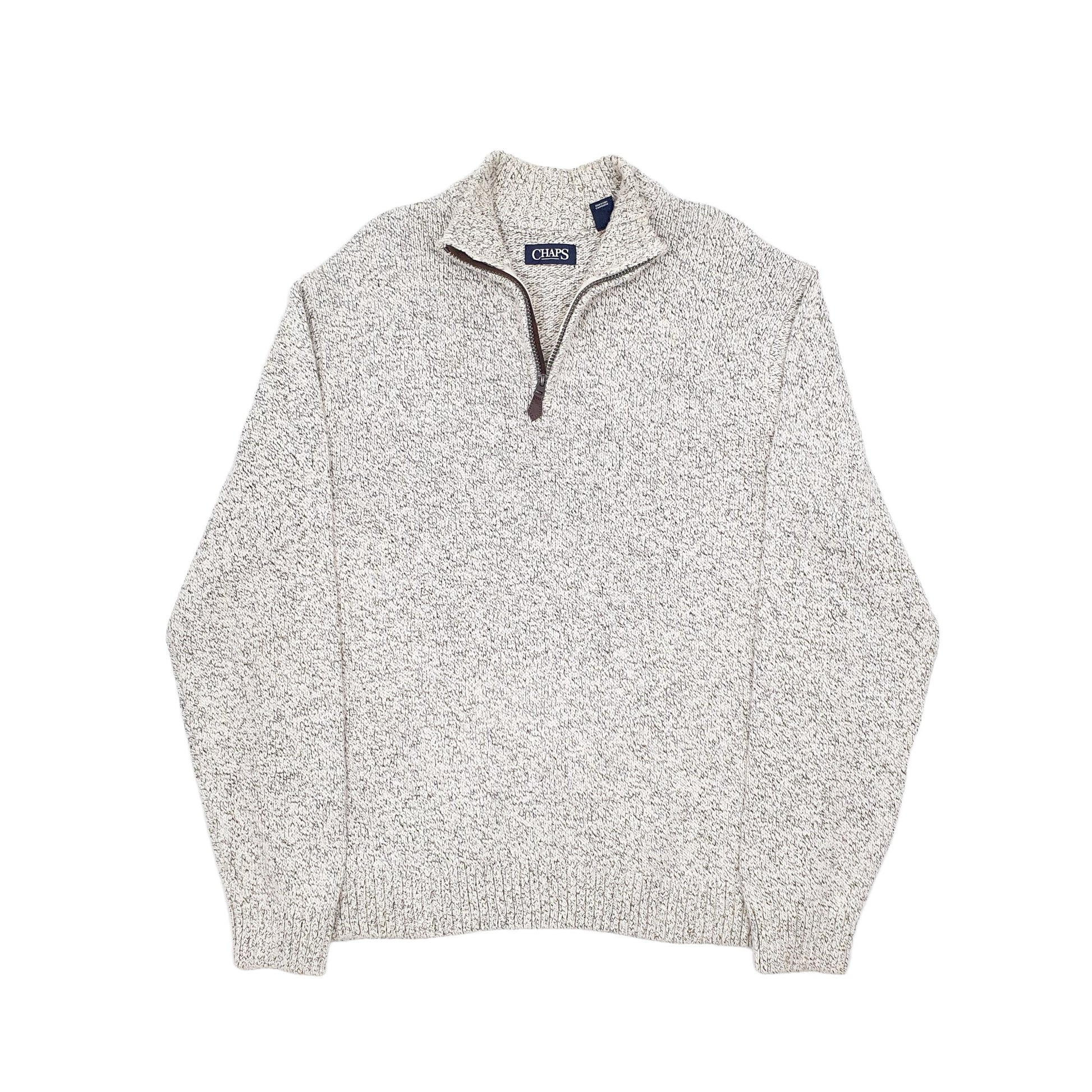 Chaps Quarter Zip XL Grey