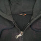 Mens Black Harley Davidson Motorcycles Biker Hoodie California Full Zip Jumper