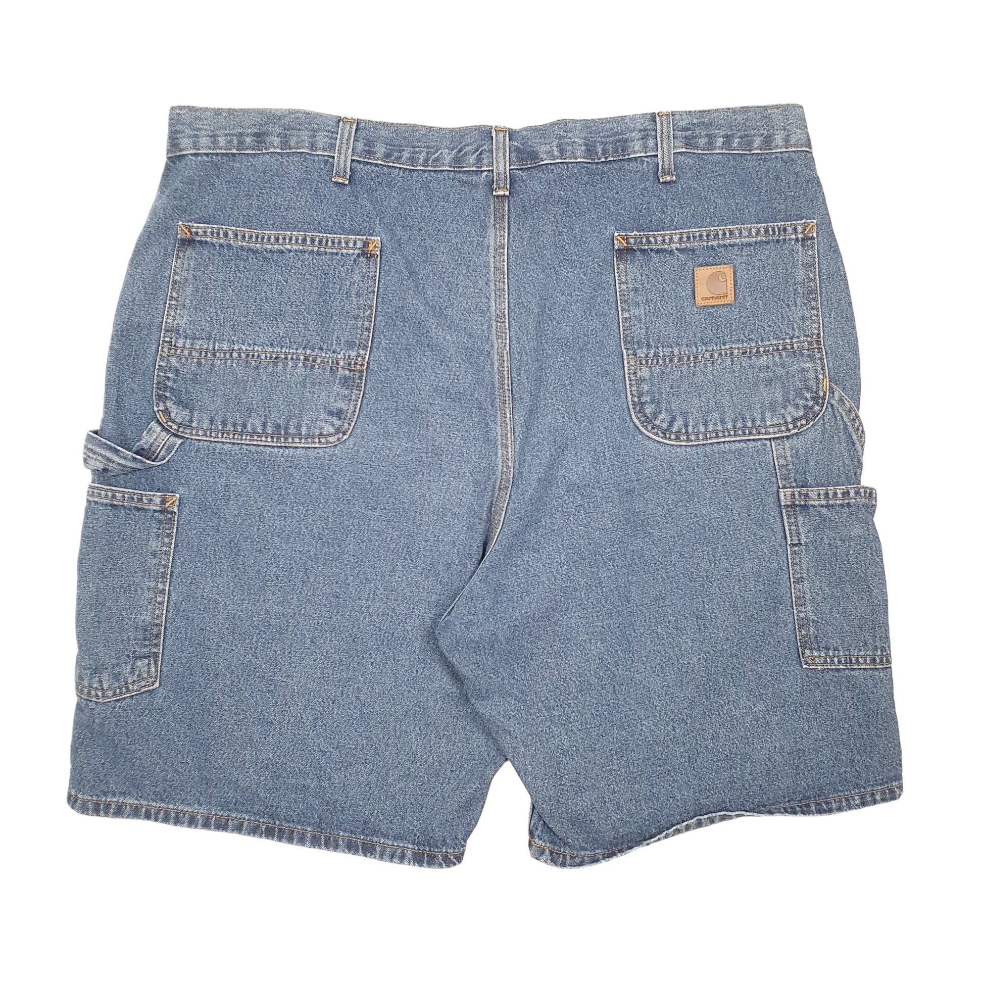 Mens Blue Carhartt Carpenter Workwear Denim Shorts