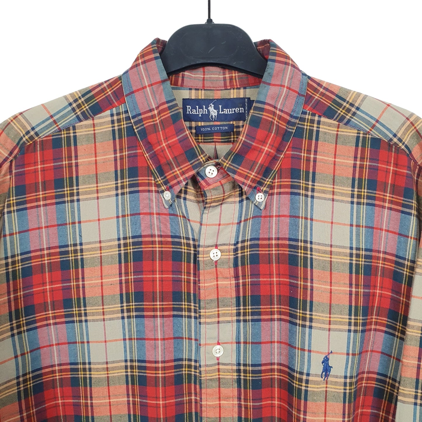 Ralph Lauren Long Sleeve Regular Fit Check Shirt Red