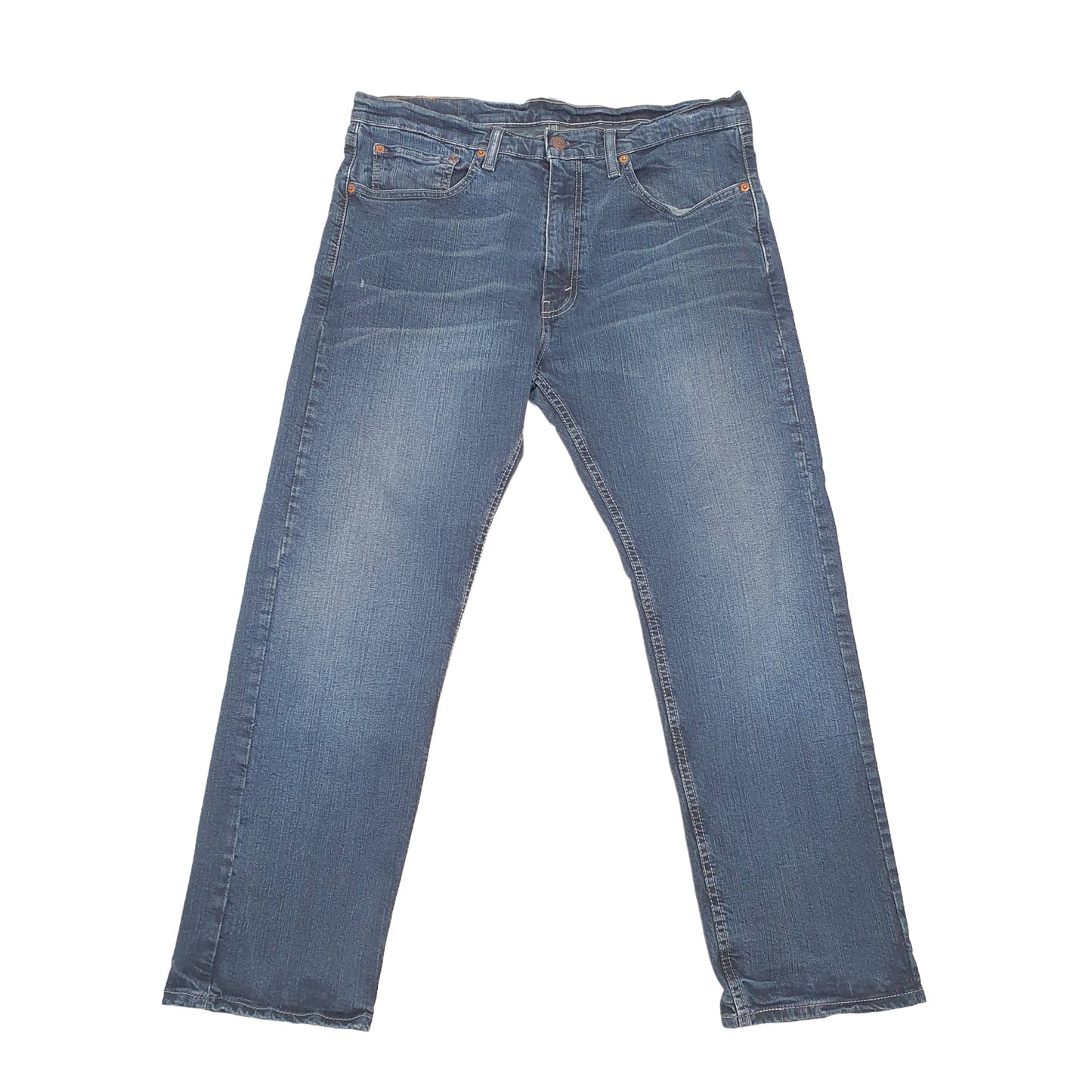 Levis 505 Regular Fit Stretch Jeans W36 L29 Navy