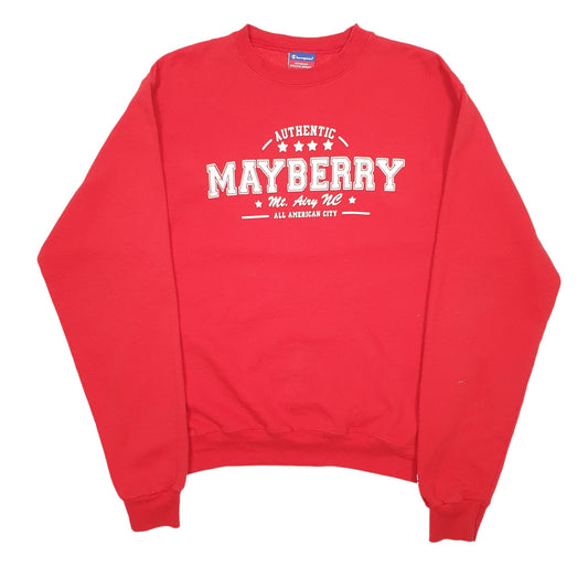 Mens Red Champion Mayberry Crewneck Jumper