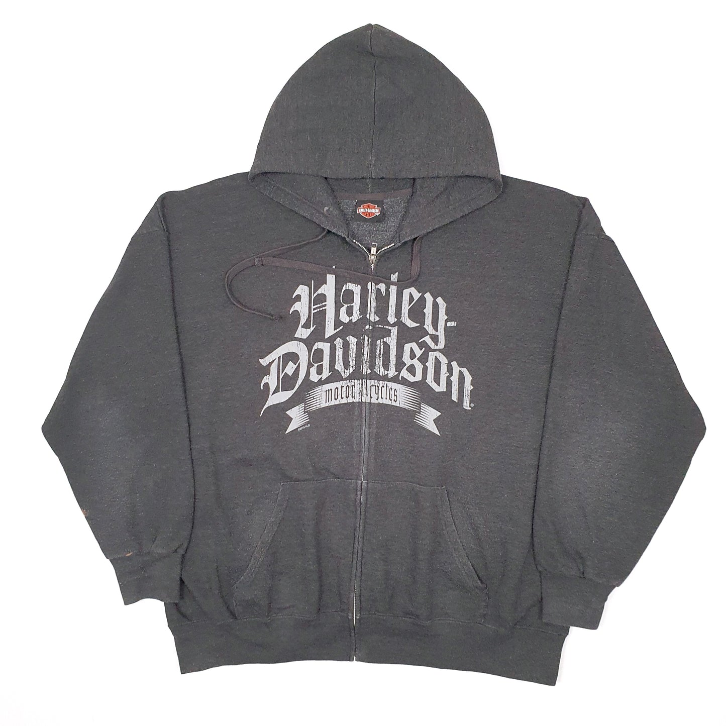 Mens Grey Harley Davidson Motorcycles Ohio Full Zip Jumper