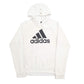 Mens White Adidas Spellout Hoodie Jumper