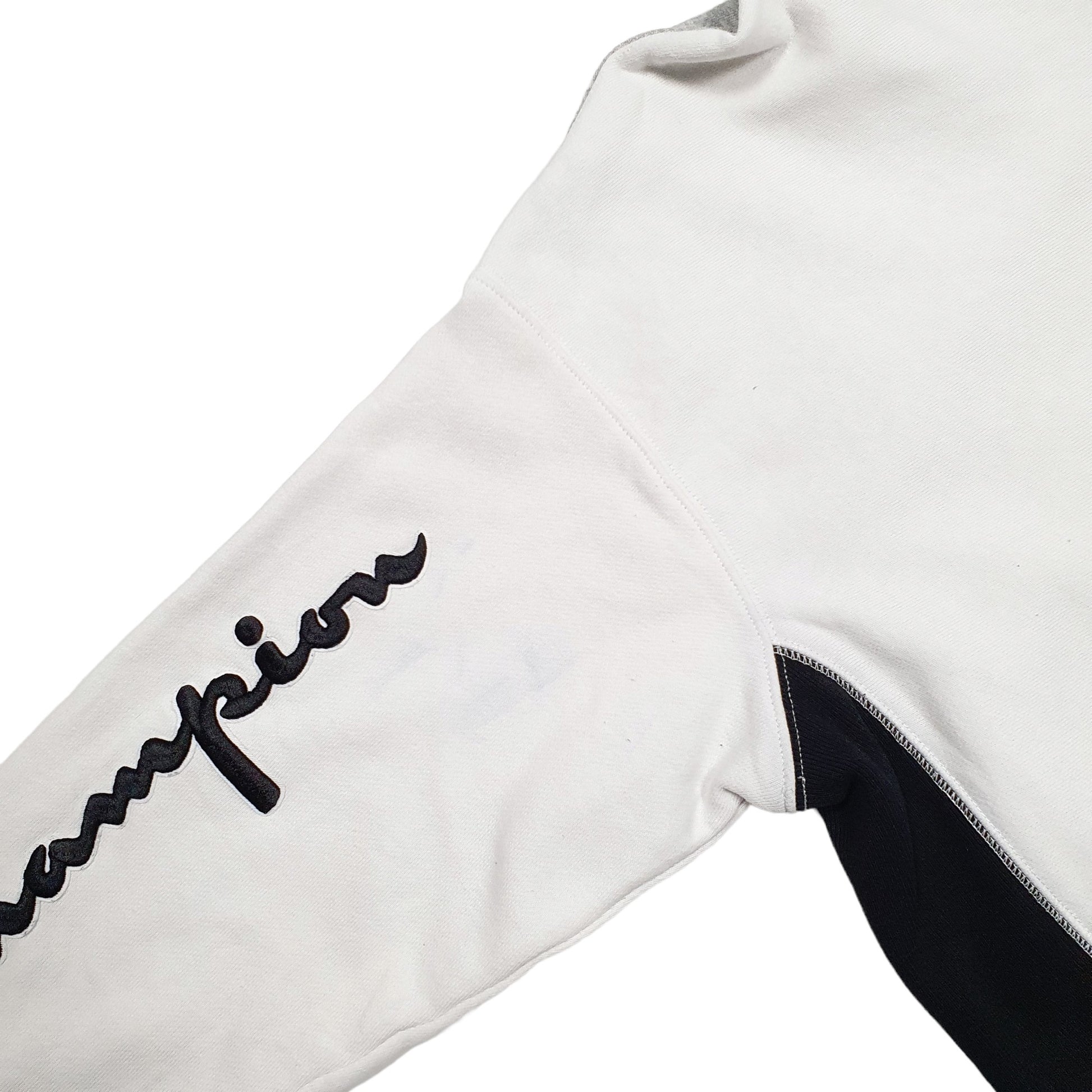 Mens Grey Champion Reverse Weave Spellout Hoodie Jumper