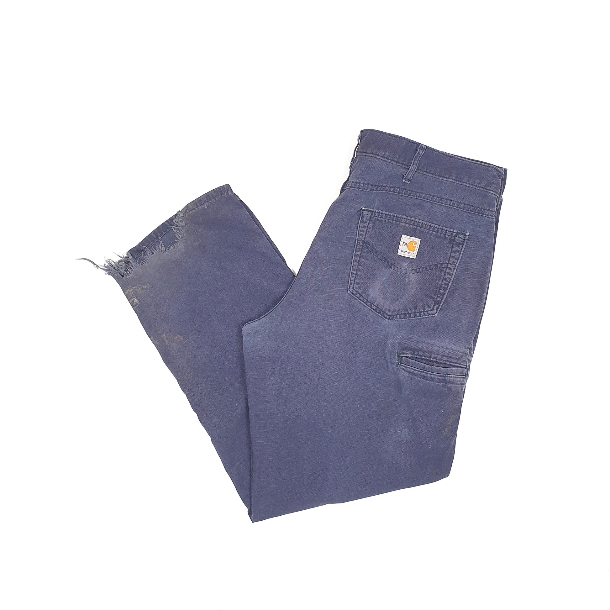 Mens Carhartt Navy Carpenter Trousers W38 L32 Navy