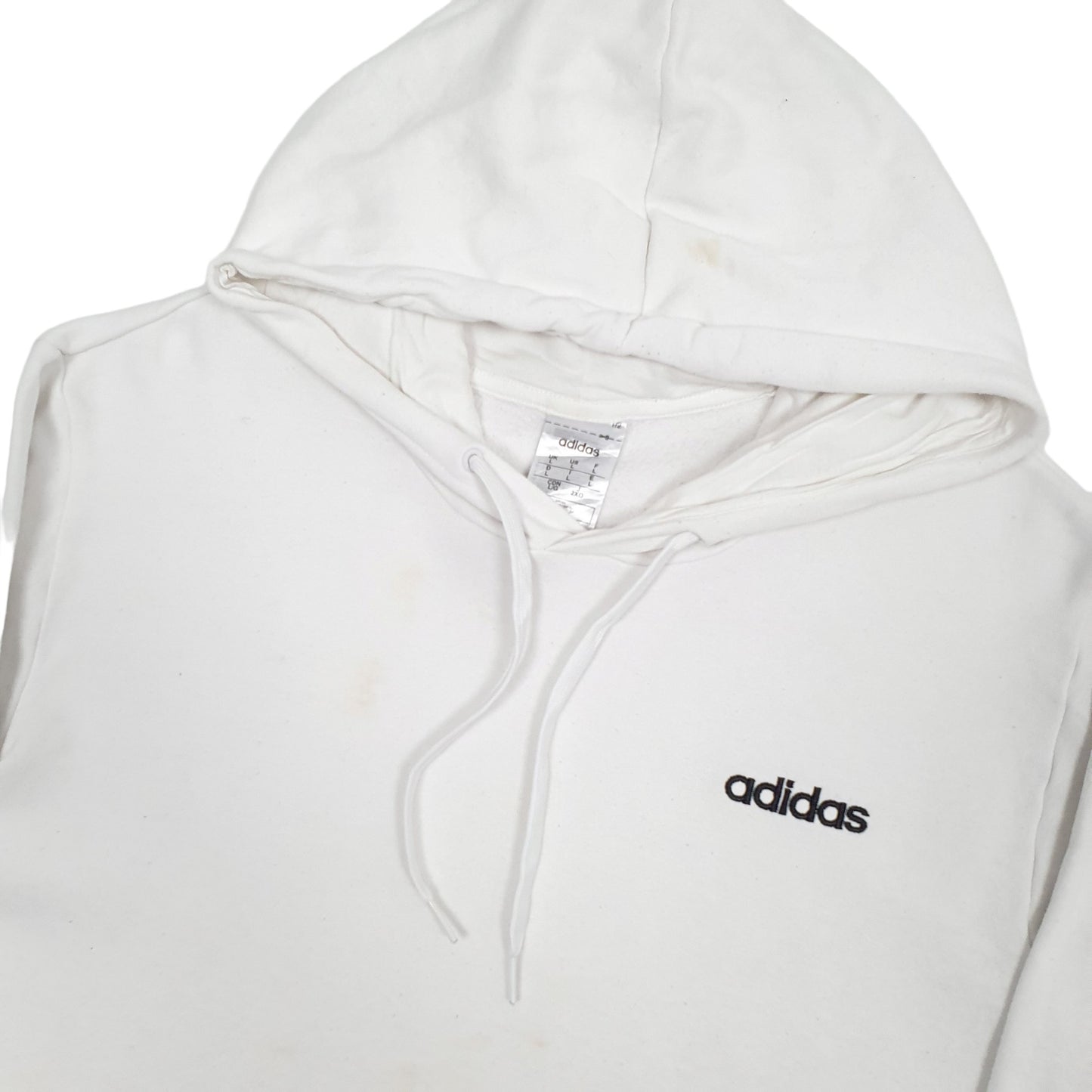 Mens White Adidas  Hoodie Jumper