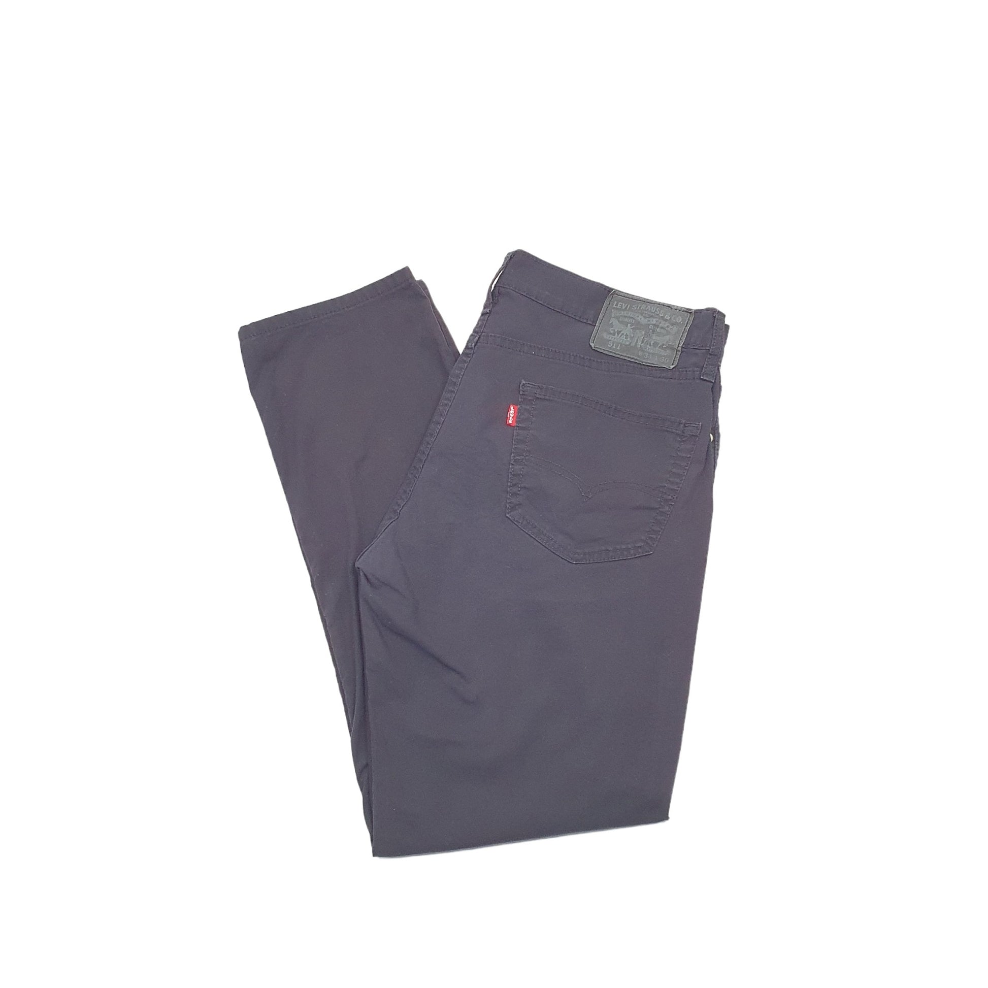 Mens Levis 511 Slim Black Chino Trousers W34 L28 Black