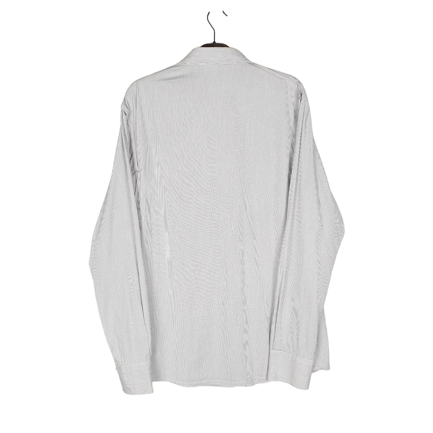 Gianfranco Ferre Long Sleeve Regular Fit Striped Shirt Grey