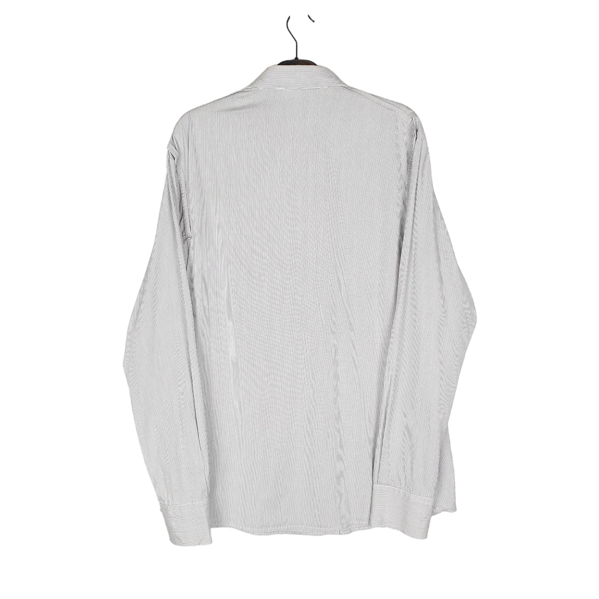 Gianfranco Ferre Long Sleeve Regular Fit Striped Shirt Grey