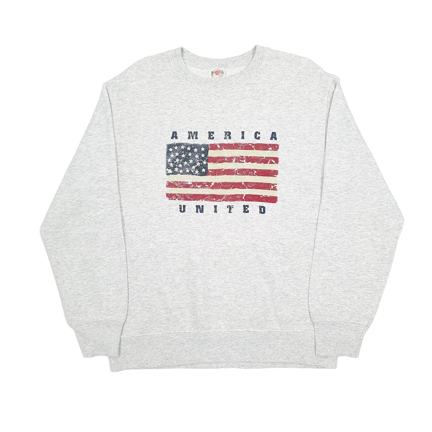 Fruit of the Loom 1990's America United Crewneck M Grey