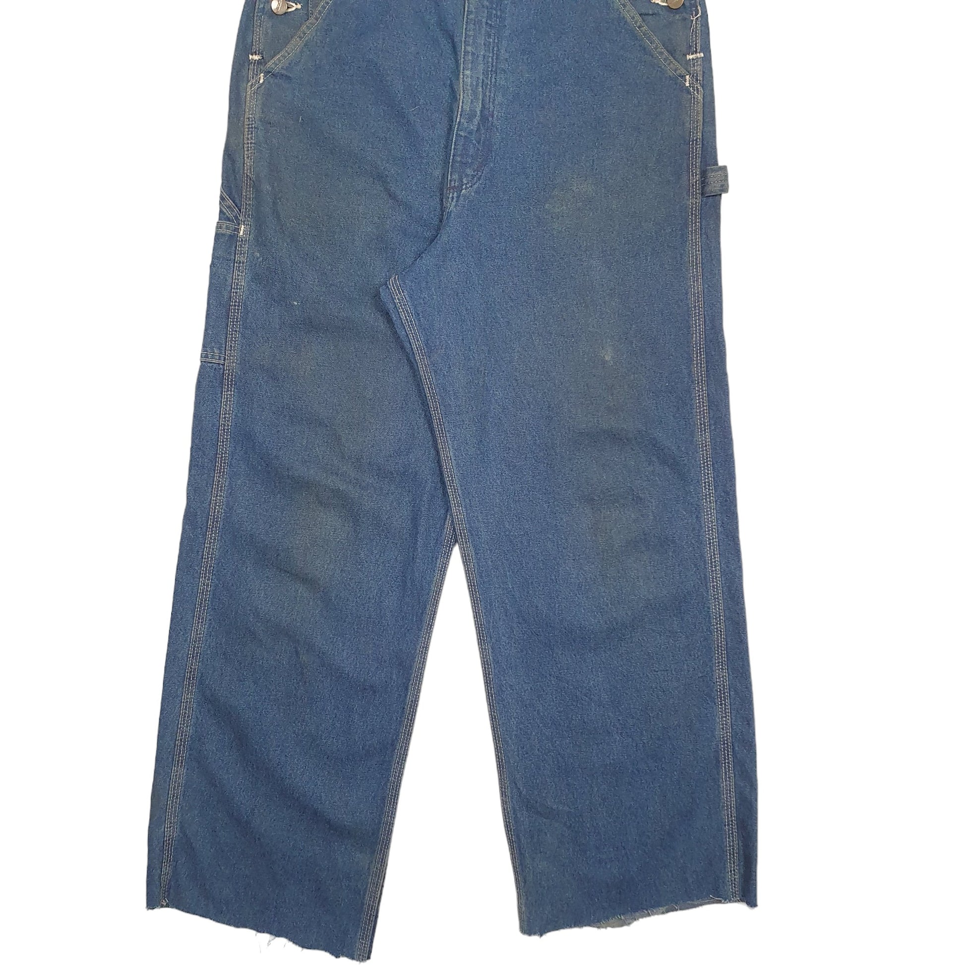 Mens Blue Carhartt Denim Jeans Dungaree Trousers