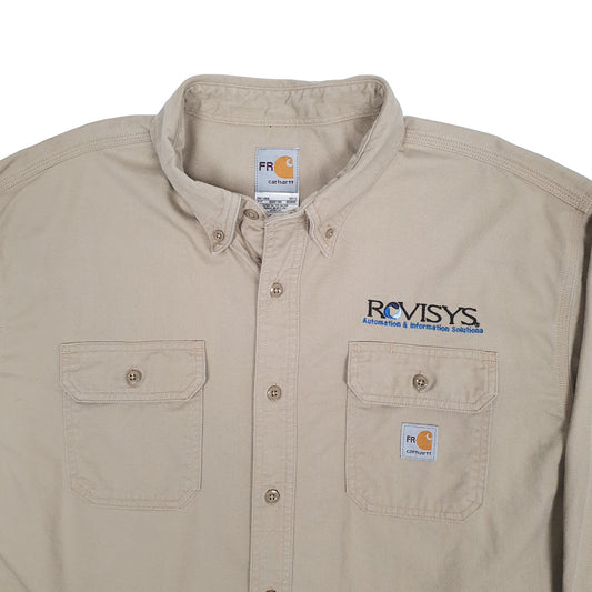 Mens Beige Carhartt FR Shacket Long Sleeve Shirt