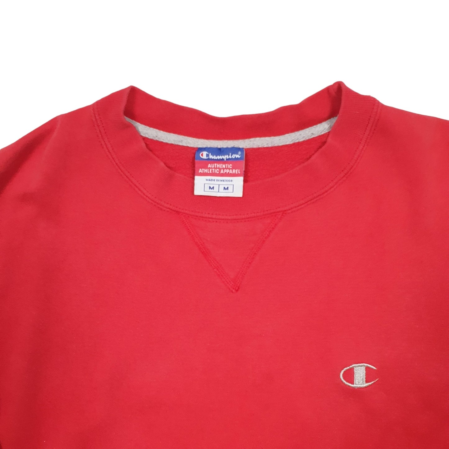Mens Red Champion  Crewneck Jumper