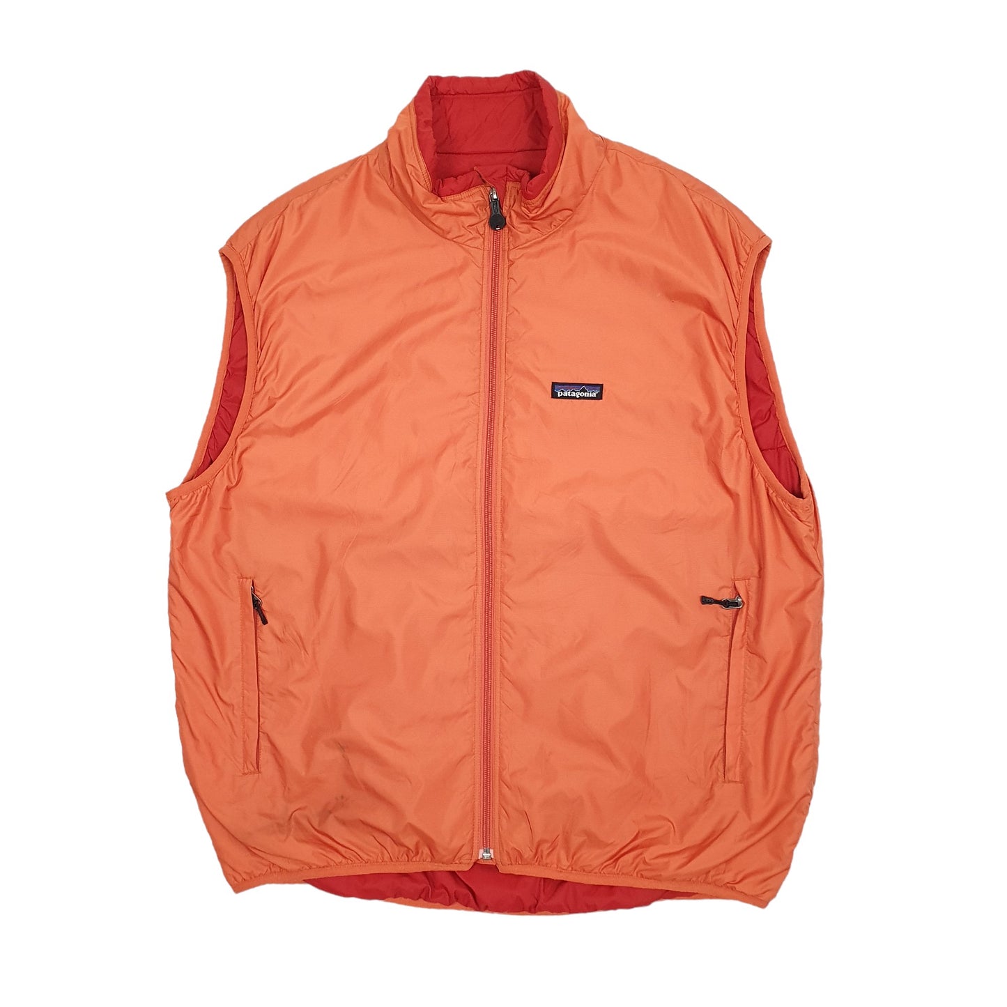 Mens Orange Patagonia Puffball Vest Puffer Jacket Coat