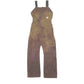 Womens Brown Carhartt Insulated Padded Thermal Double Knee Dungaree Trousers