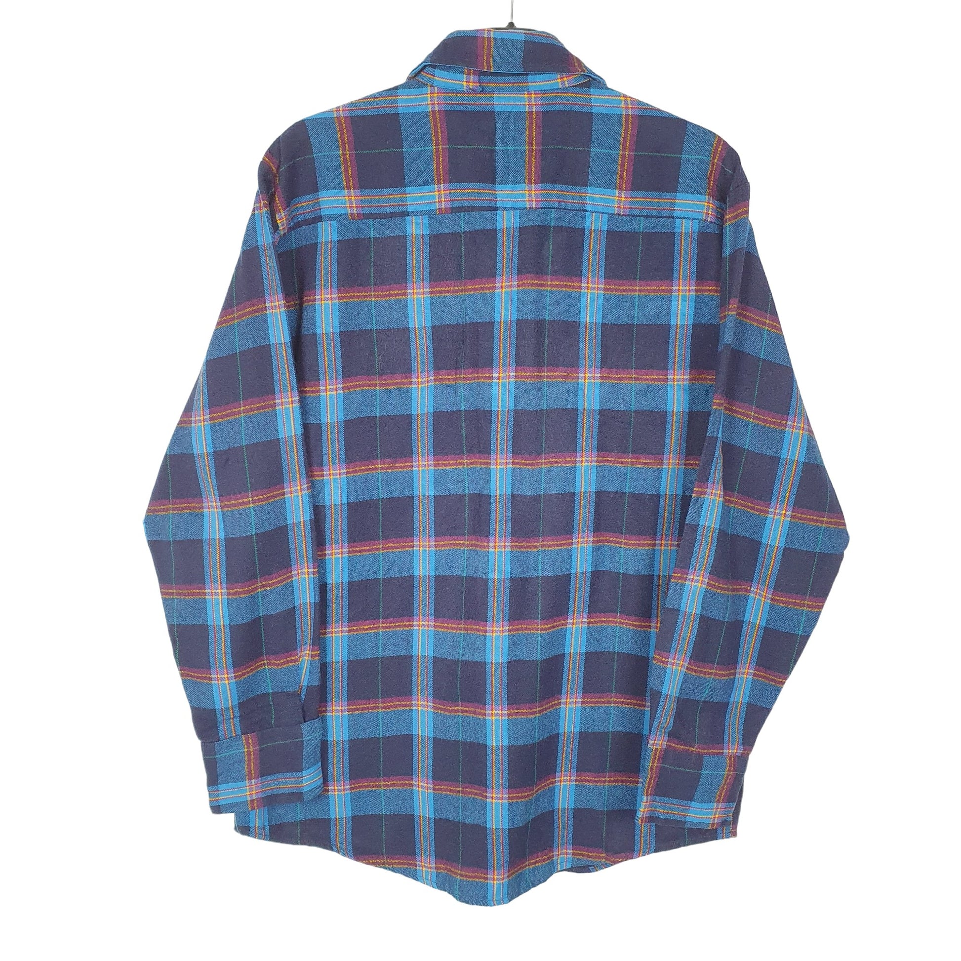 Steeplechase Flannel Shacket Long Sleeve Regular Fit Check Shirt Navy