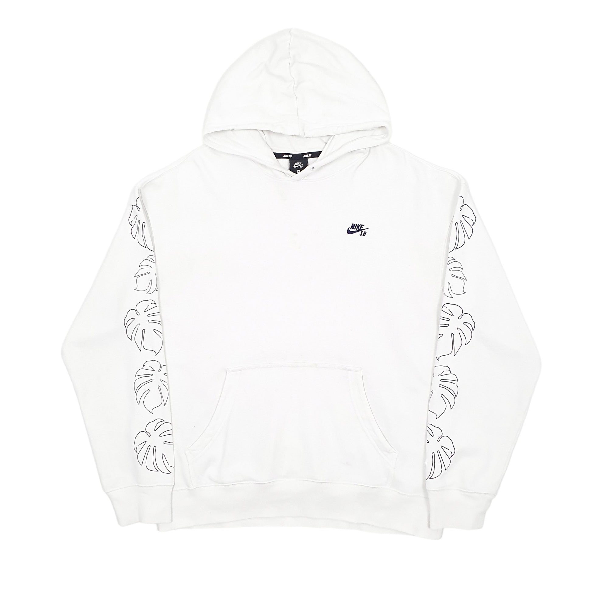 Mens White Nike SB Skateboarding Hoodie Jumper