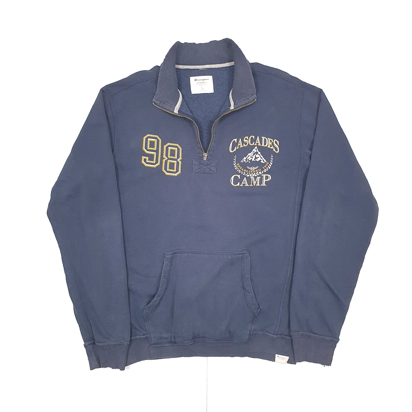 Champion Cascades Camp Quarter Zip L Navy