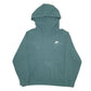Womens Green Nike Turtleneck Hoodie Jumper