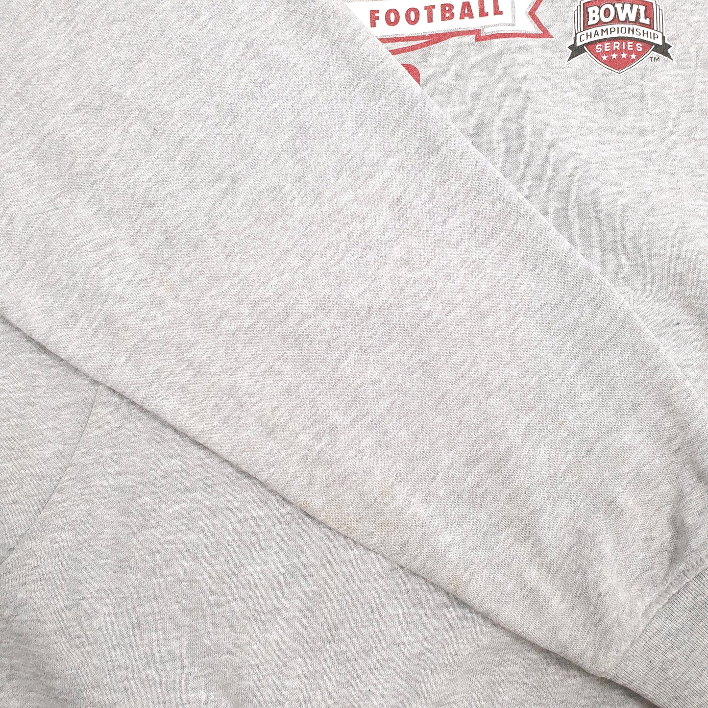 Mens Grey Nike Ohio State Football Spellout 2007 Hoodie Jumper