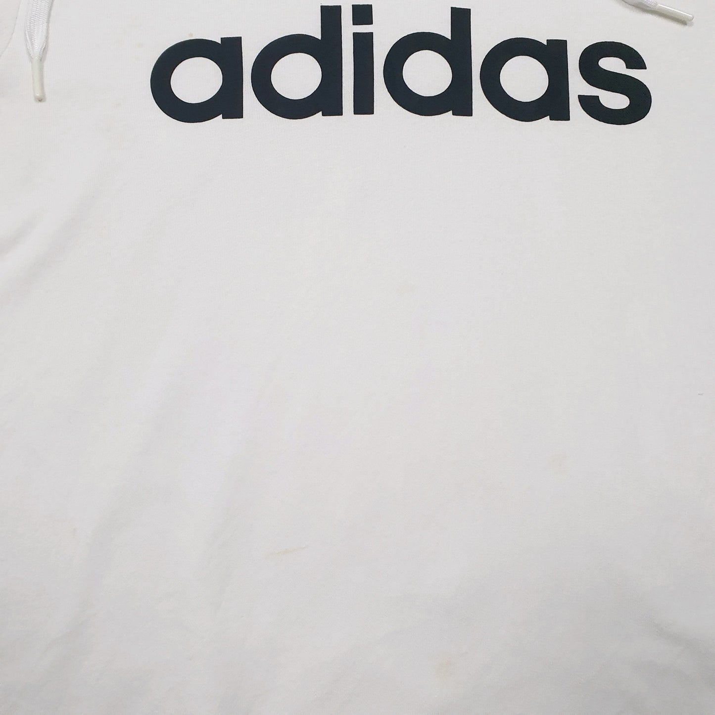 Womens White Adidas  Hoodie Jumper