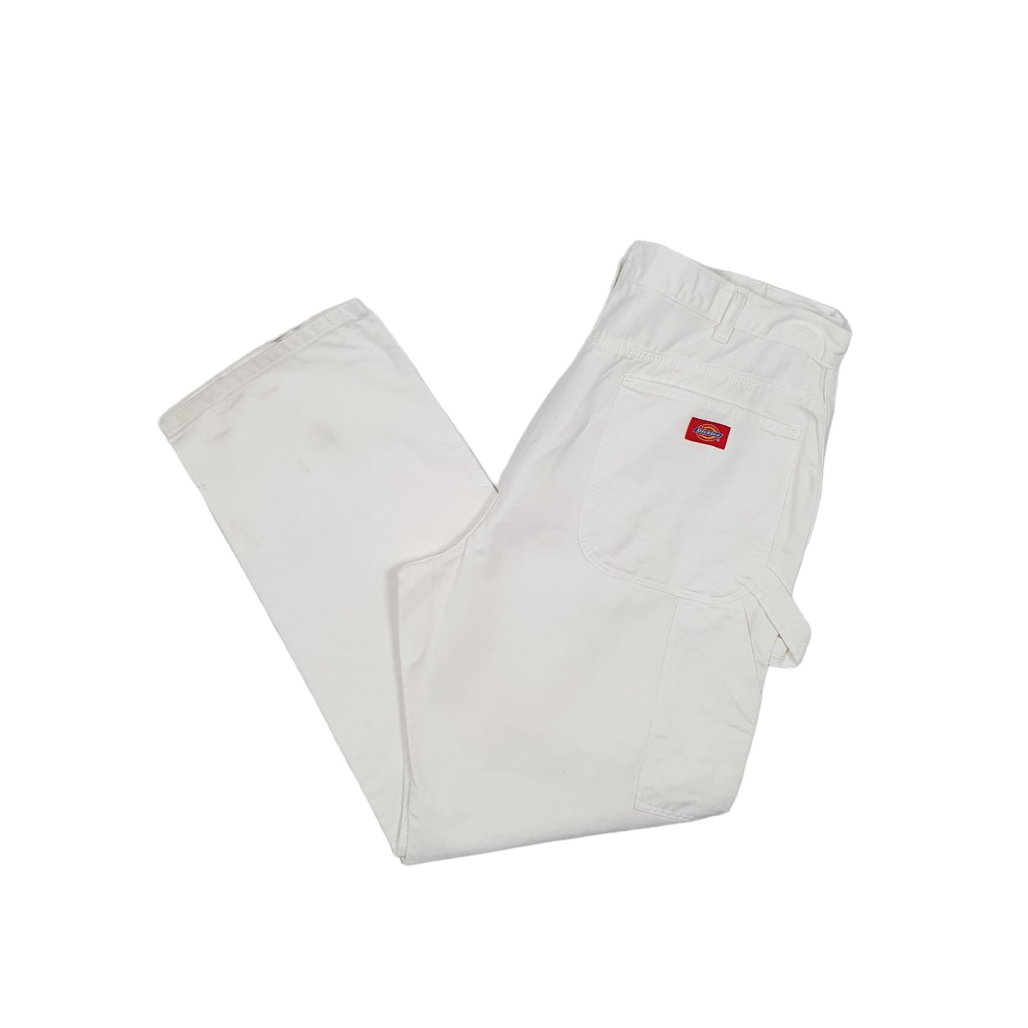 Mens Dickies White Carpenter Trousers W36 L30 White