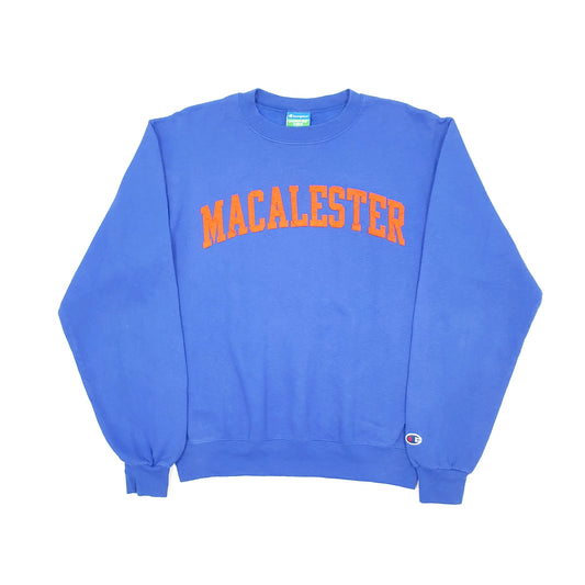 Mens Blue Champion Eco Fleece Macalester USA Crewneck Jumper