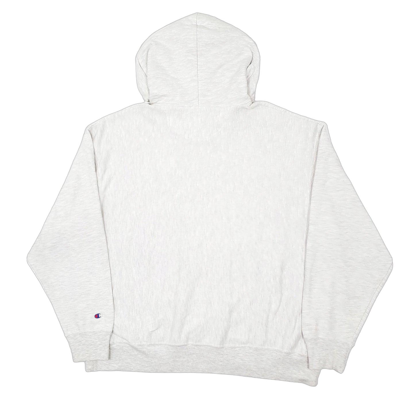 Mens Grey Champion Vintage Reverse Weave 2000s Y2K Hoodie Jumper