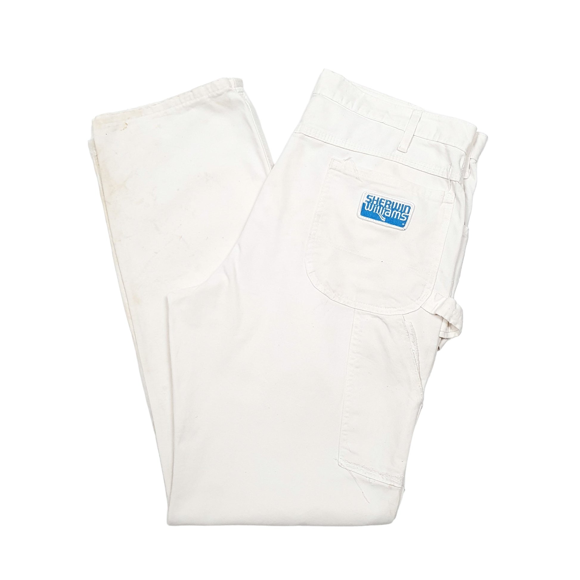 Mens White Dickies  Carpenter Trousers