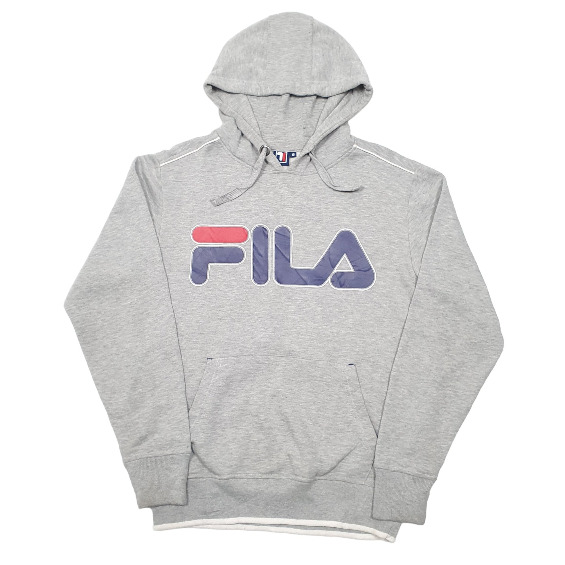 Mens Grey Fila  Hoodie Jumper