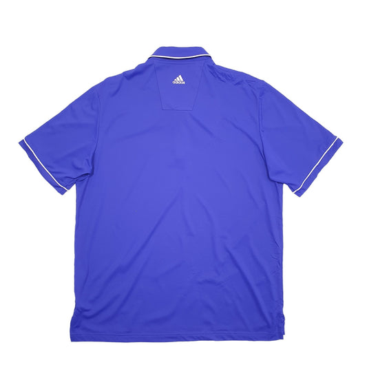 Adidas Golf Short Sleeve Polyester Polo Shirt Blue