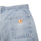 Mens Blue Carhartt Carpenter Workwear Denim Shorts