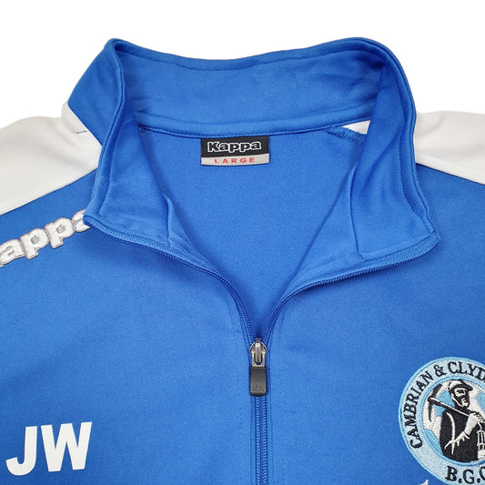 Mens Blue Kappa Cambrian Miners Football Soccer Active Academy Quarter Zip Jumper