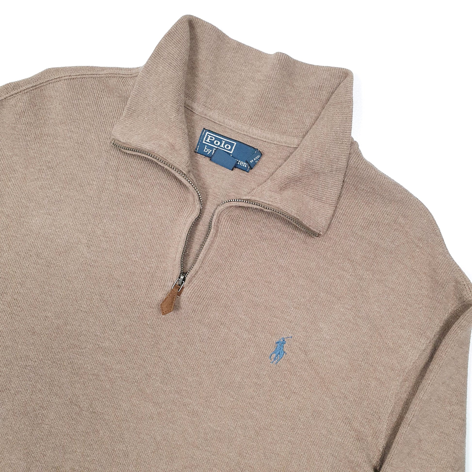 Polo Ralph Lauren Quarter Zip L Brown