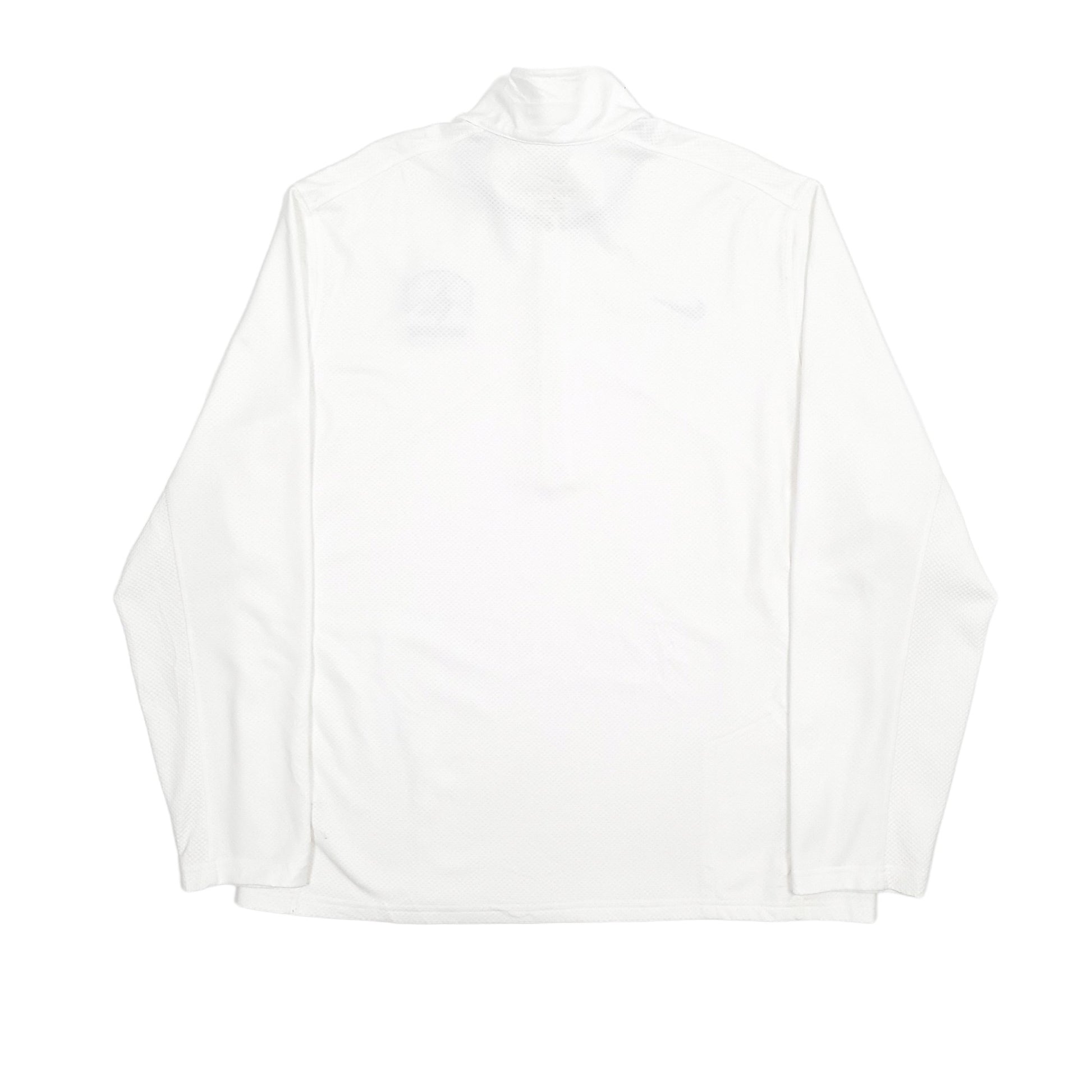 Mens White Nike Dri Fit USA Lacrosse Quarter Zip Jumper