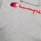 Mens Grey Champion Reverse Weave Spellout Hoodie Jumper