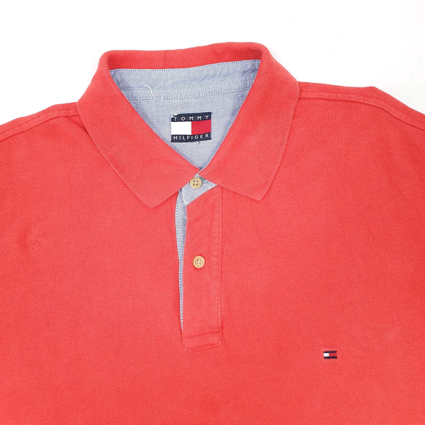 Mens Red Tommy Hilfiger  Short Sleeve Polo Shirt