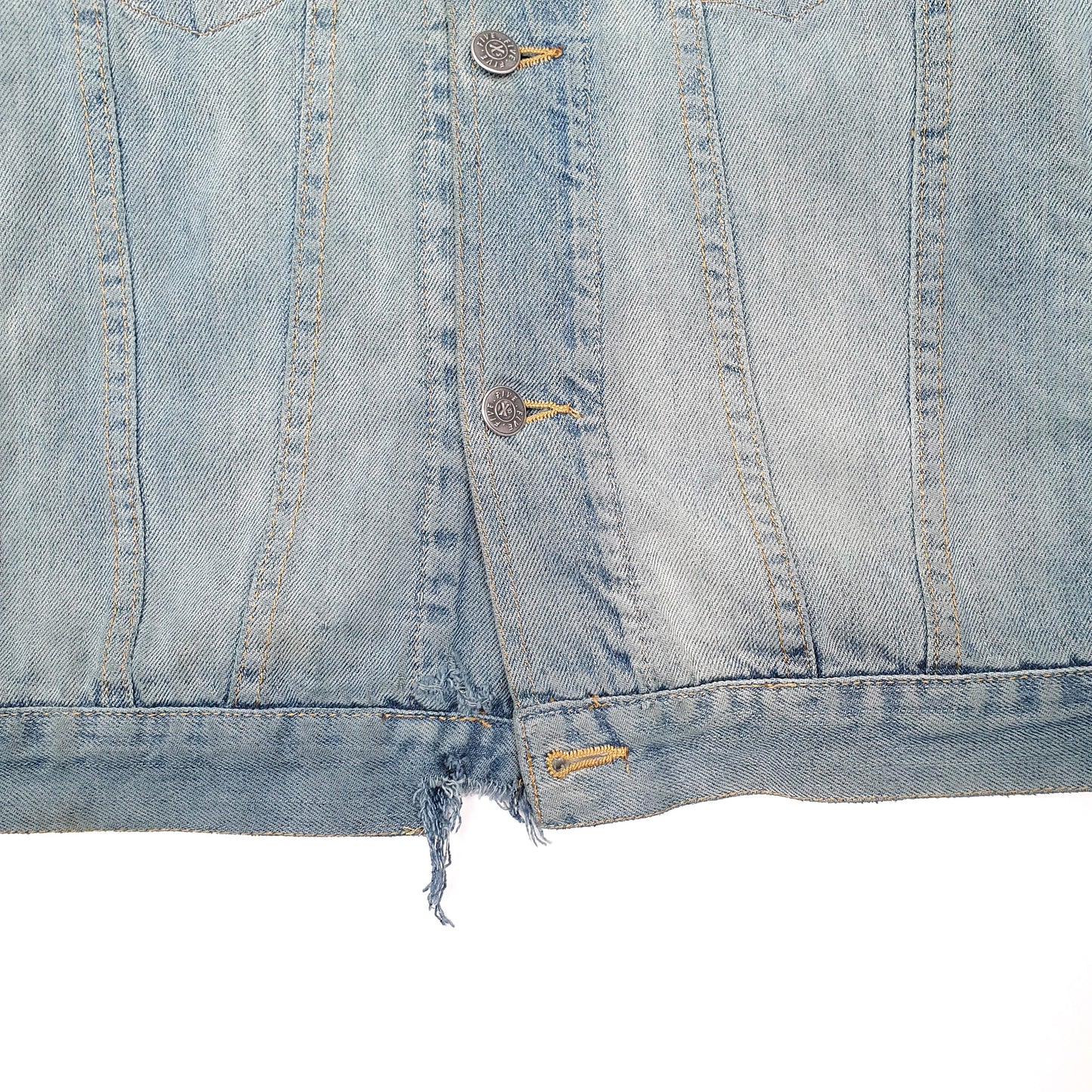 Mens Blue Five Trucker Denim Jacket Coat