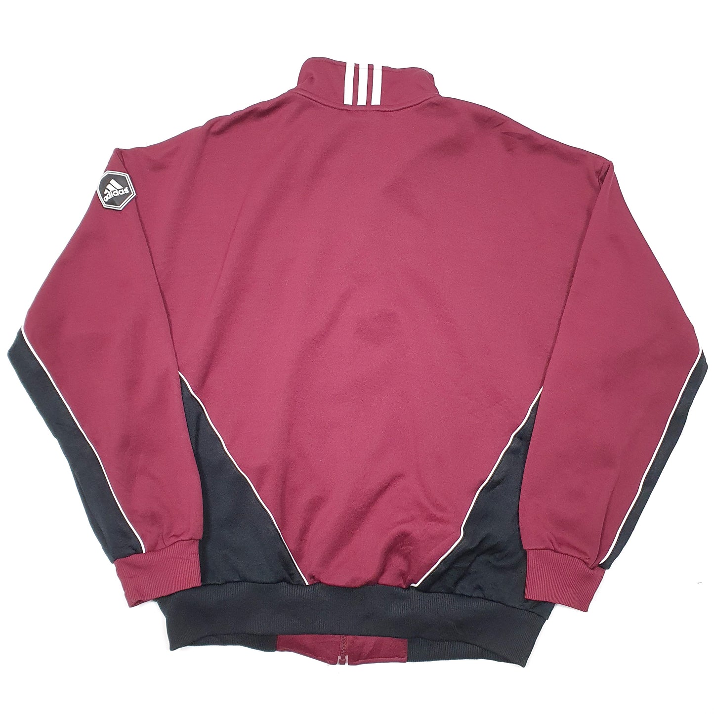 Mens Burgundy Adidas Soccer Training Active Full Zip Jumper