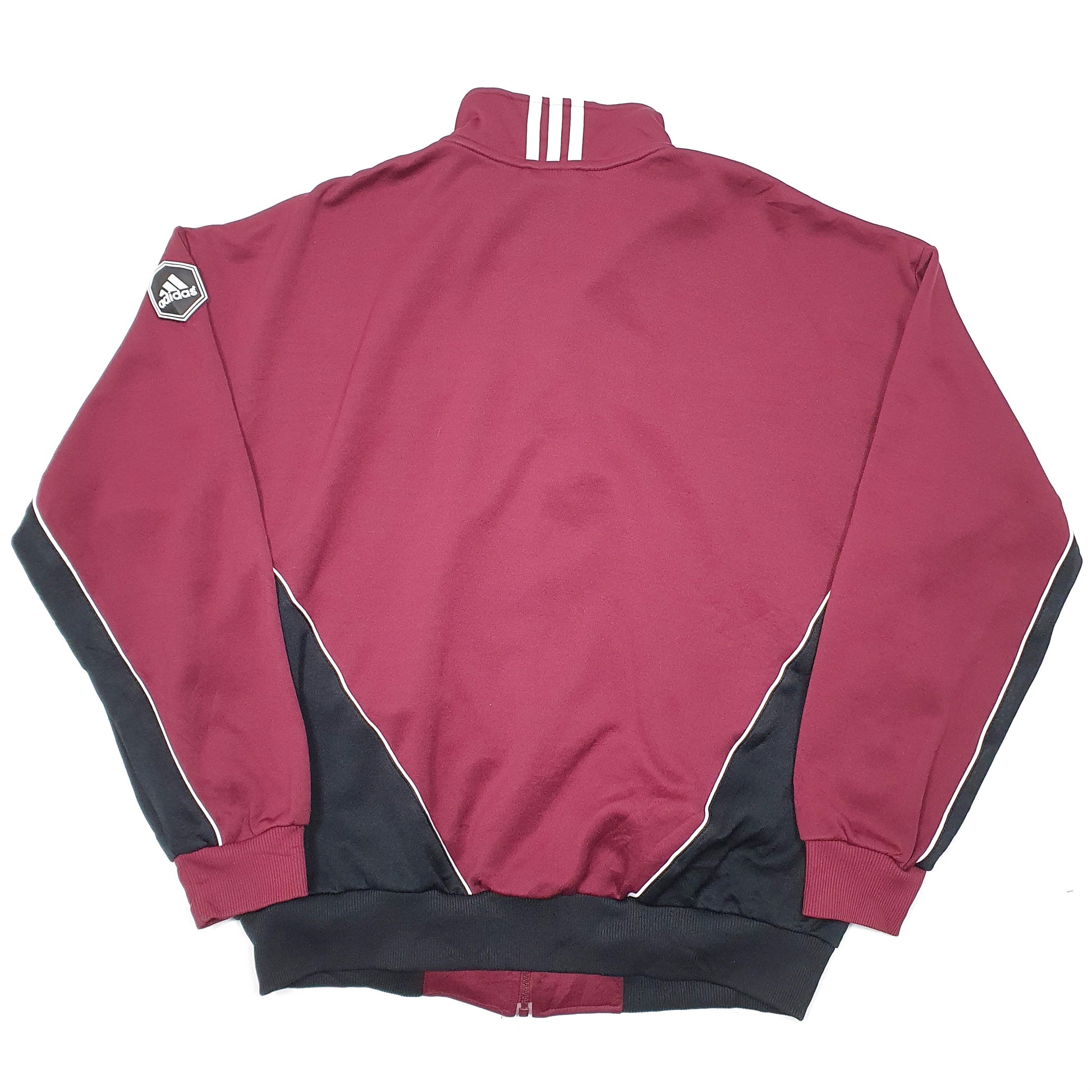 Mens Burgundy Adidas Soccer Training Active Full Zip Jumper