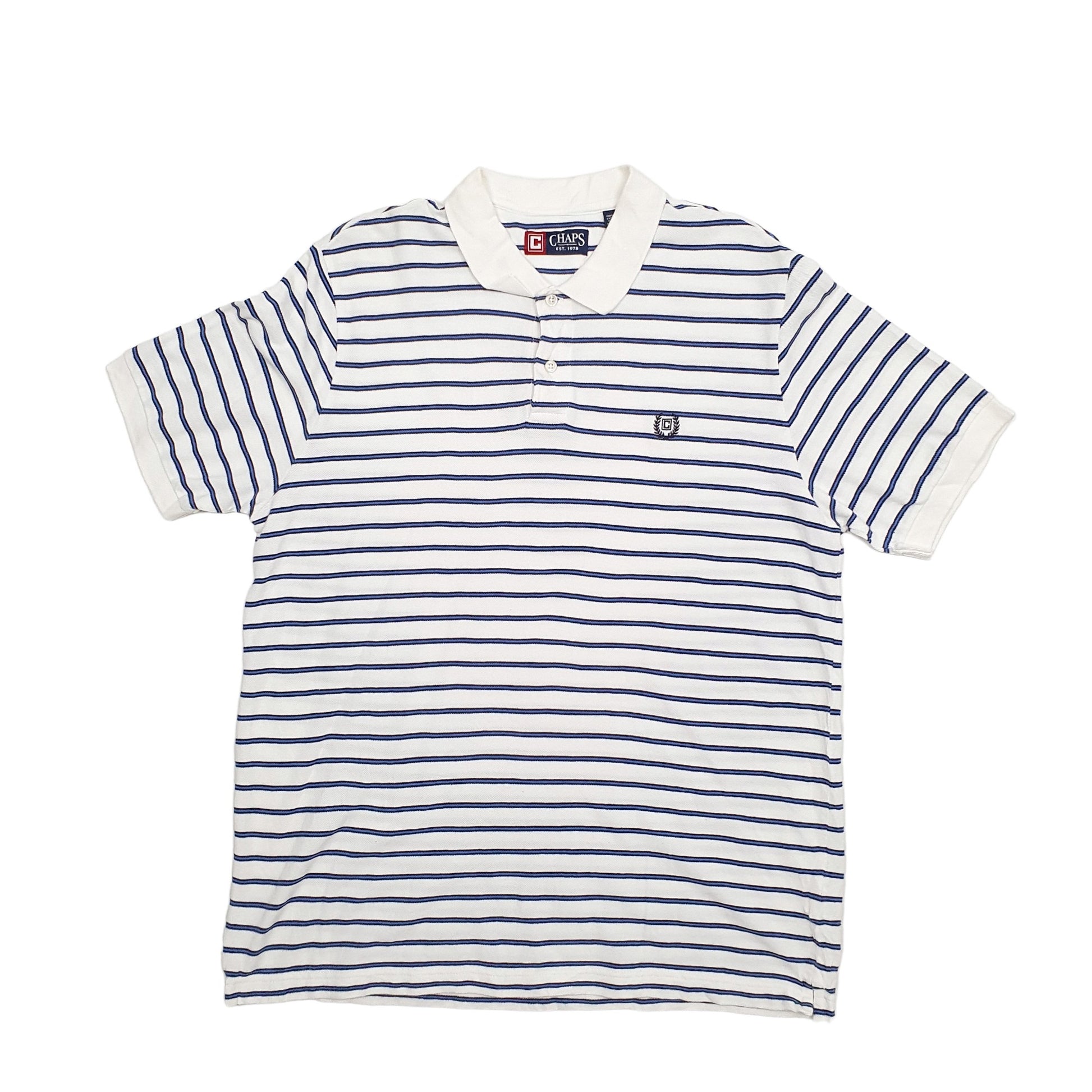 Chaps Short Sleeve Polo Shirt White