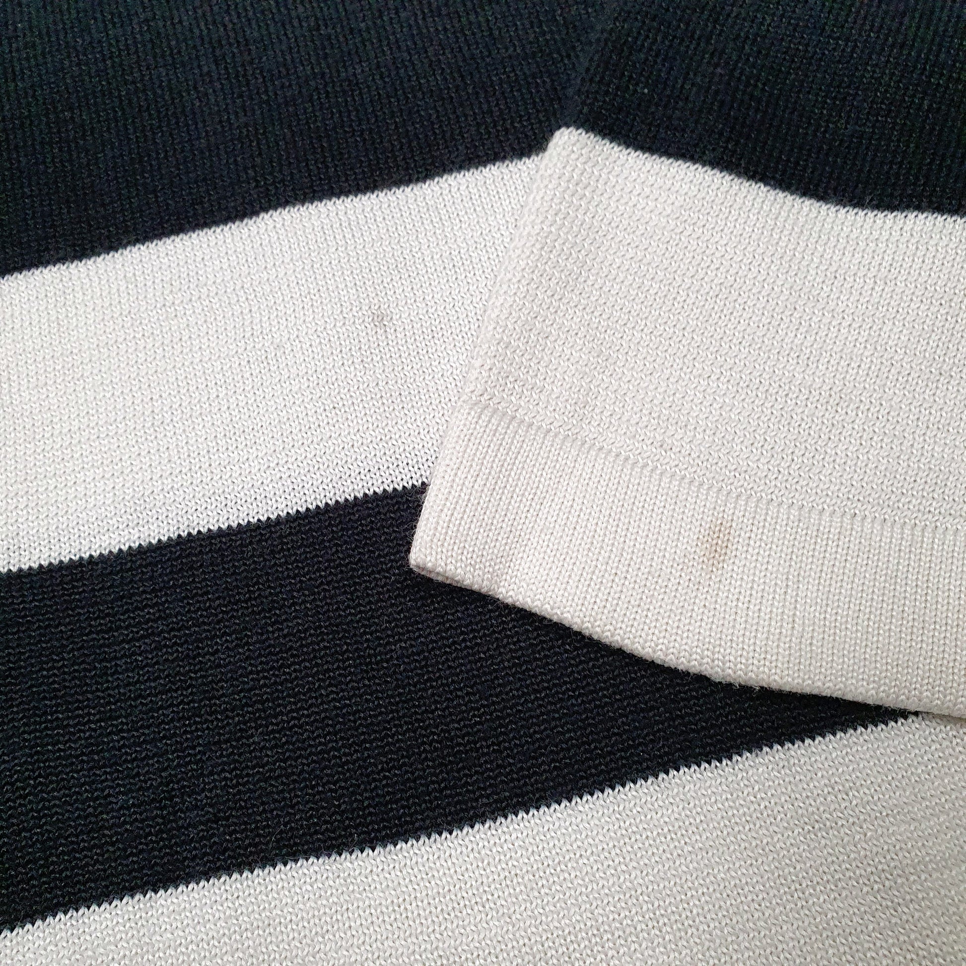 Mens Black Tommy Hilfiger Spellout Striped Crewneck Jumper