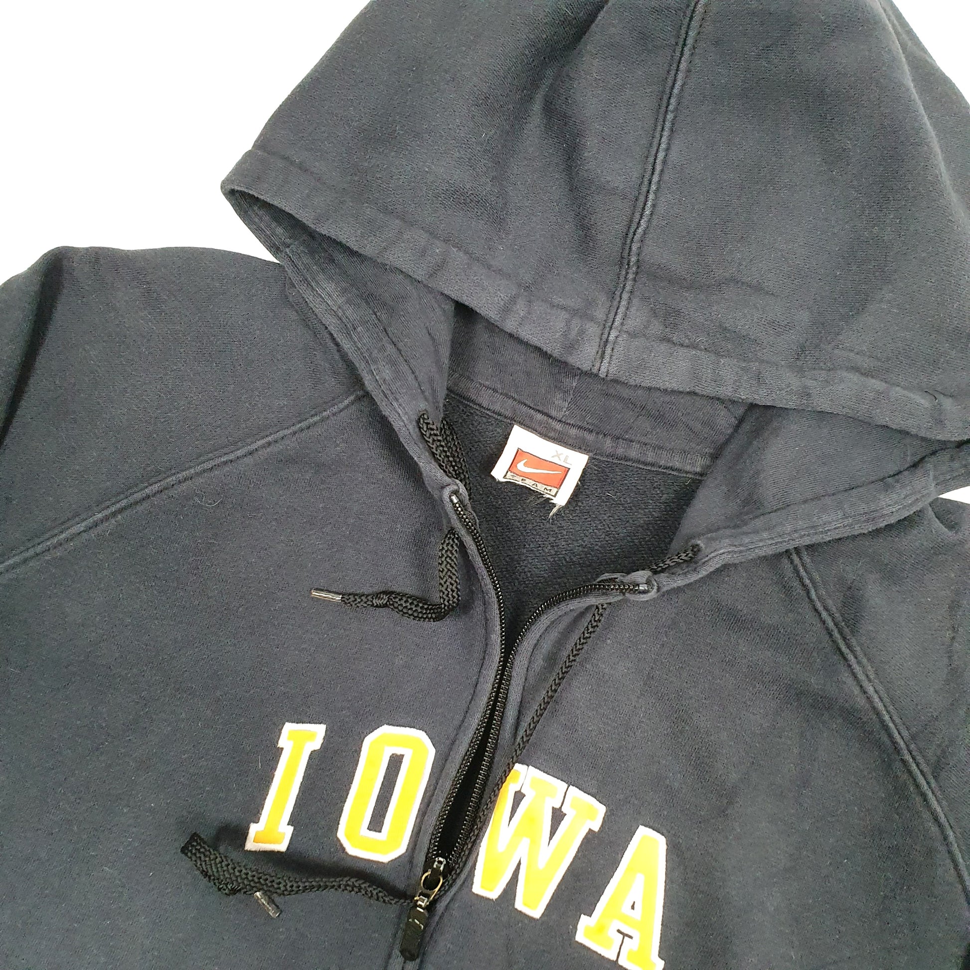 Mens Black Nike Team Iowa USA Full Zip Jumper