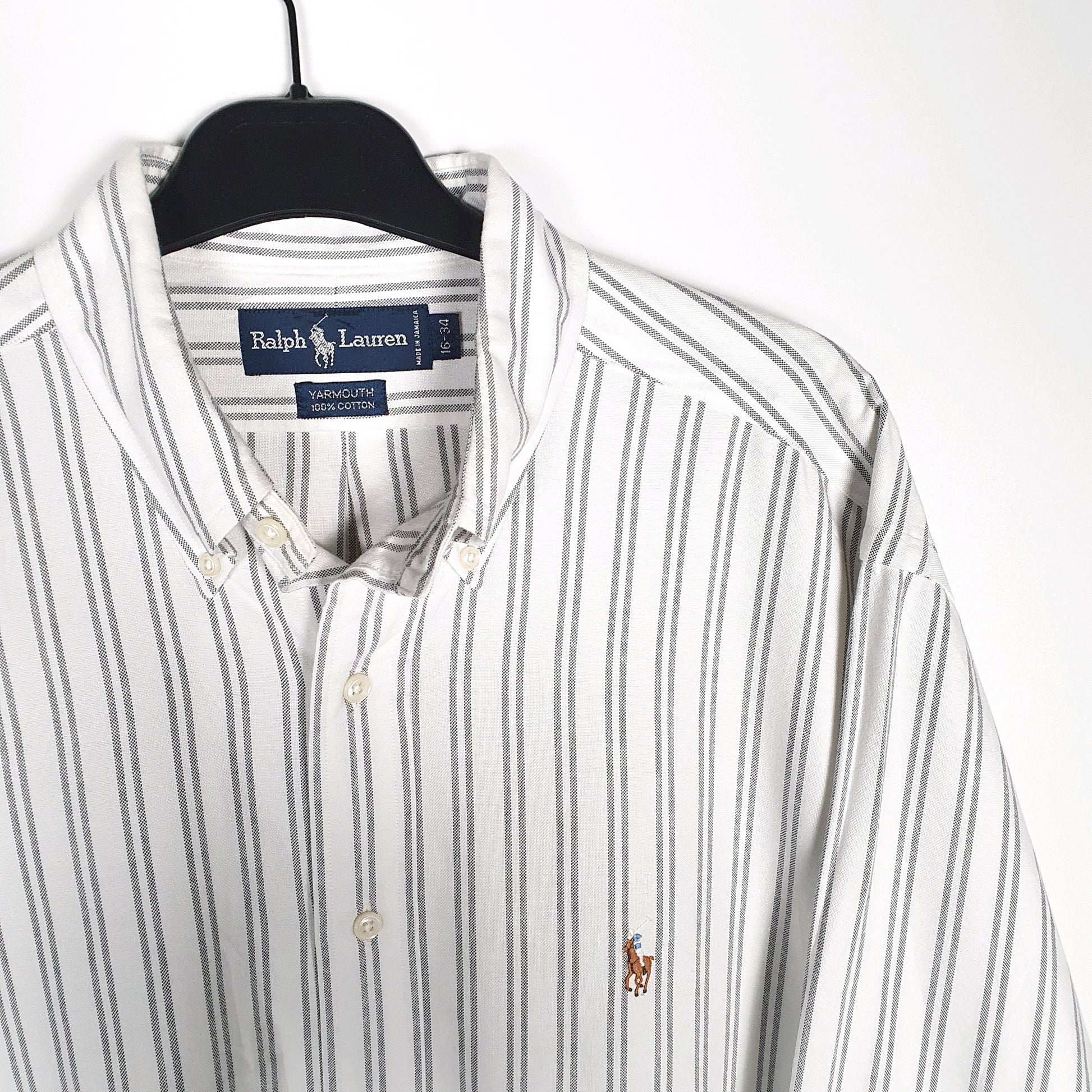 Polo Ralph Lauren Long Sleeve Yarmouth Fit Striped Shirt White