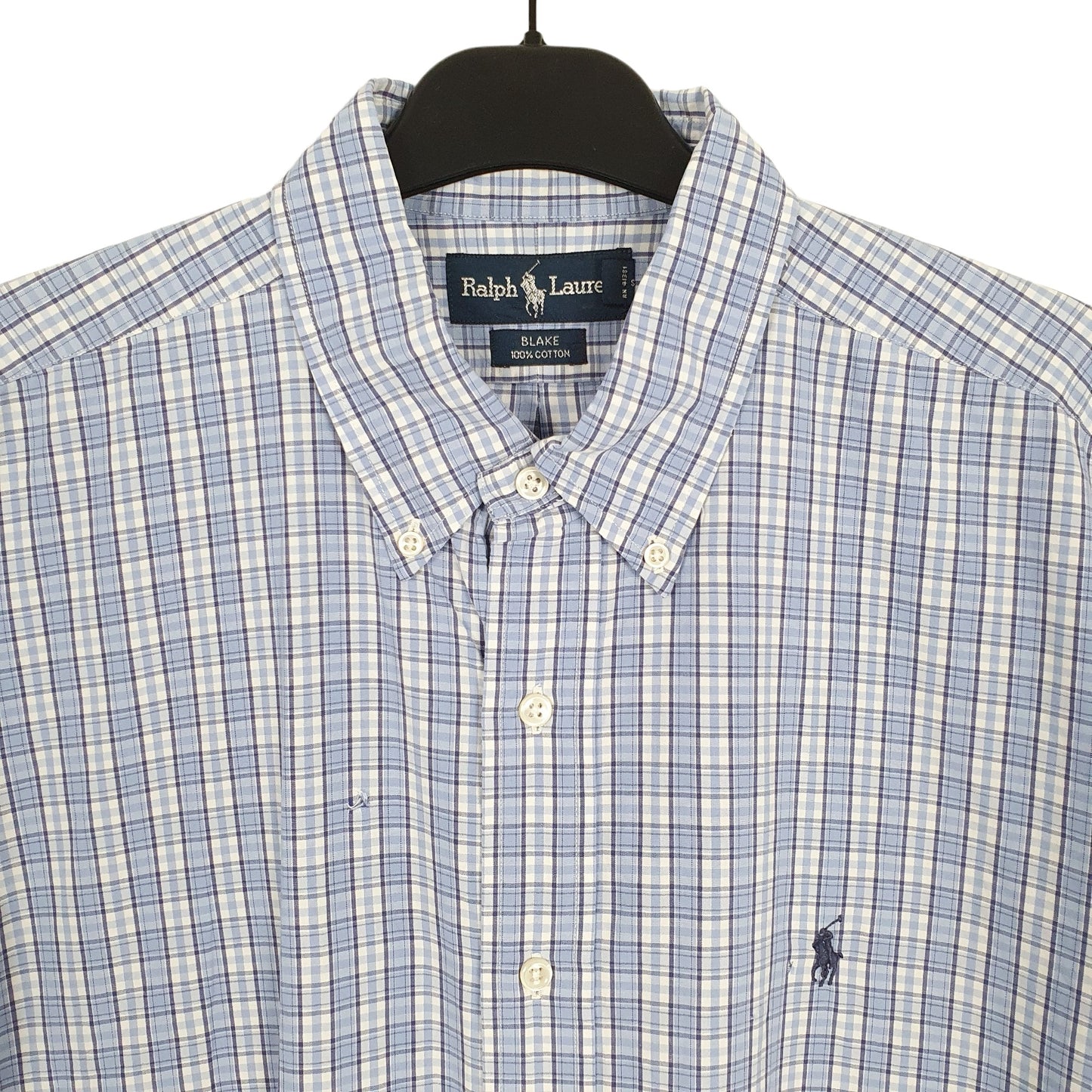 Ralph Lauren Short Sleeve Blake Fit Check Shirt Blue